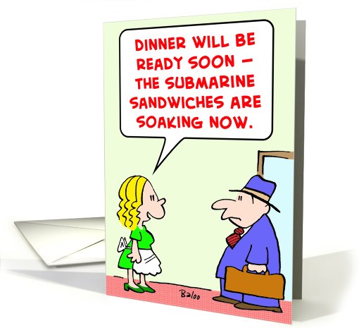 submarine, sandwiches, soaking card (457012)