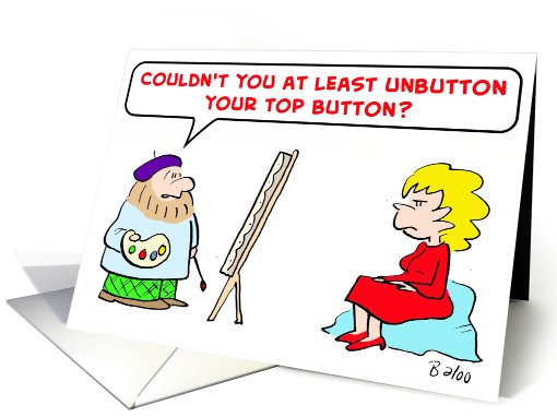 artist, model, unbutton card (457909)