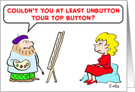 artist, model, unbutton card