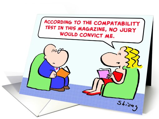 no, jury, convict, marriage, compatability card (460655)