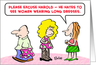 women, wearing, long, dresses card
