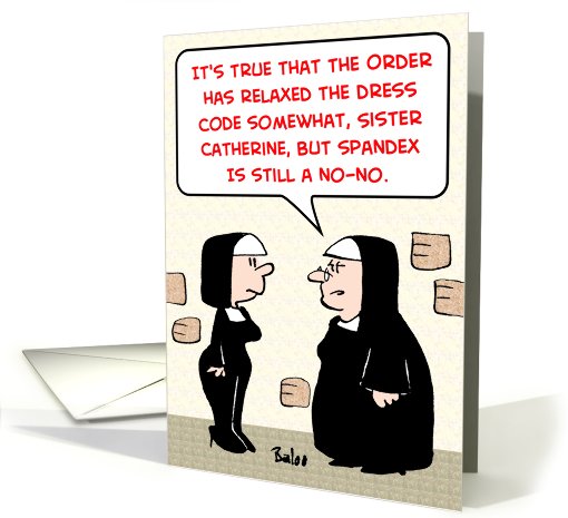 spandex, nuns, no-no card (461766)
