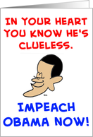 obama, impeach, heart, clueless card