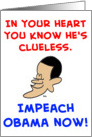 obama, impeach, heart, clueless card