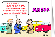 buy, cars, automobiles, salesman card