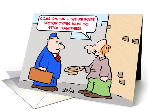 private, sector, types, panhandler card (465402)