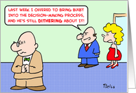 decision making process dithering card