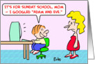 GOOGLE, adam, eve, sunday, school card