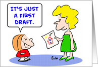 first, draft, kids card