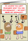 breakfast, prisoners, jail card