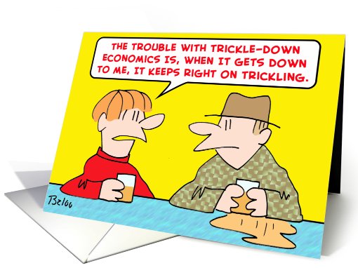 trickle-down, economics card (485502)