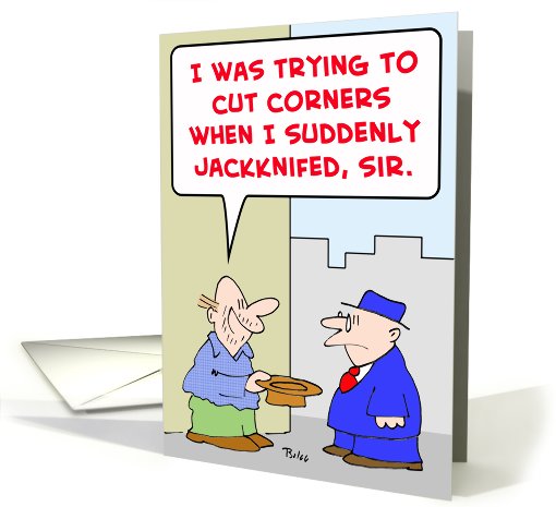 cut, corners, jackknifed, panhandler card (492183)