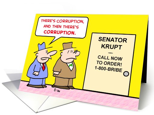 senator, corruption, bribe card (496249)