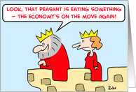 king, peasant, eating, economy, move card