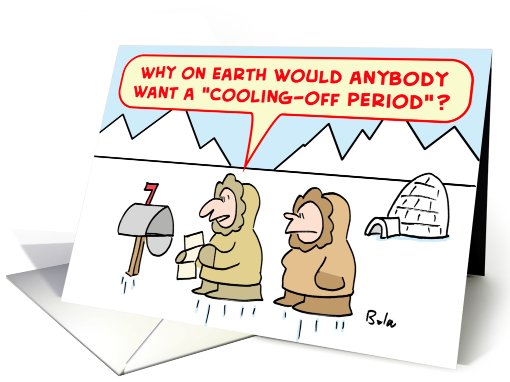 eskimoes, cooling-off, period card (501757)