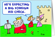 king, foreign, aid, check card