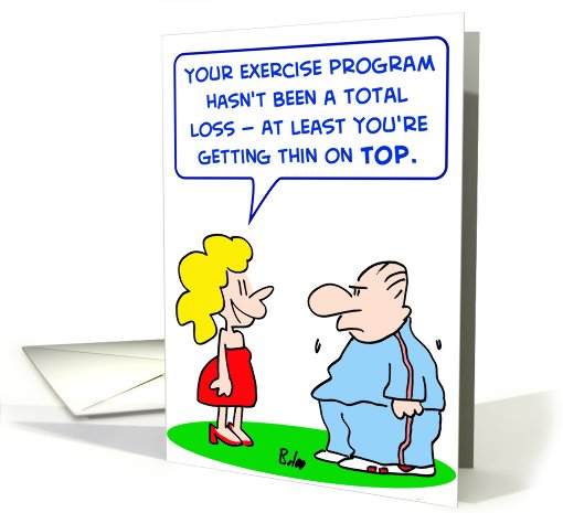 exercise, program, thin, top, bald, baldness card (517801)