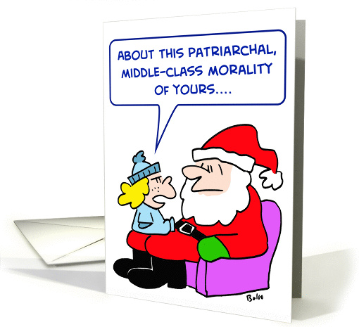 santa claus middle-class patriarchal morality card (519010)