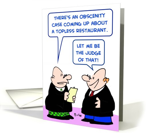 obscenity, topless, judge, nude, naked card (522668)