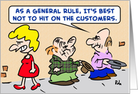 panhandler, hit, on, customers card