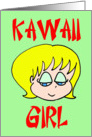 kawaii, girl card