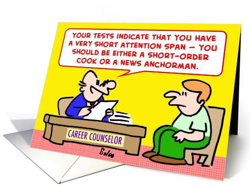 career, counselor, short, attention, span, news, anchor card (531944)