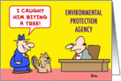 environmental, protection, agency, biting, tree, beaver card