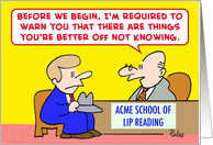 Acme School of Lip Reading card
