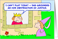 Prince grounded for obstruction of justice, humor card