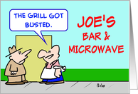 Joe’s bar and microwave card