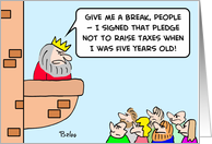 King pledges not to...