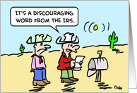 A discouraging word from the IRS card