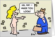 Ha, ha -- Made you look! (Nude) card