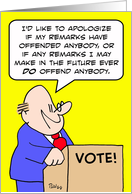 Apologize for offensive remarks card