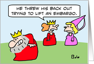 lifting an embargo card