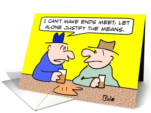 Justify the means card (552230)