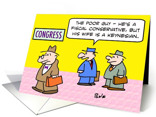 His wife is a Keynesian card (560028)