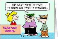 Burglars rent a car card