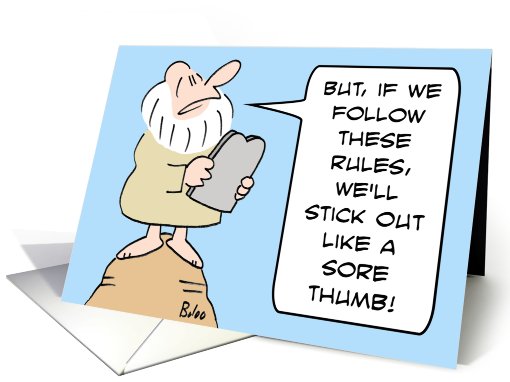 Stick out like a sore thumb card (571372)