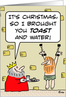 Christmas, Toast and water card