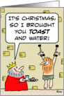 Christmas, Toast and water card