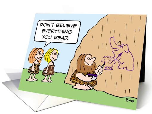 Don't believe everything you read card (584962)