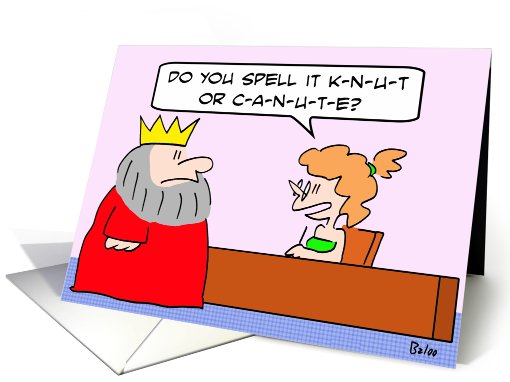 Knut Or Canute?
 card (584971)