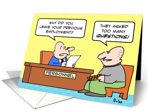 Asked too many questions! card (588913)