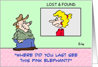 Pink elephant, Drunk Guy card
