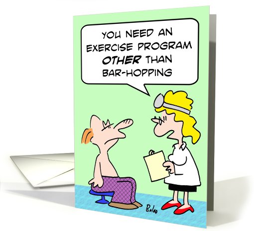 Bar-hopping, health awareness card (609607)