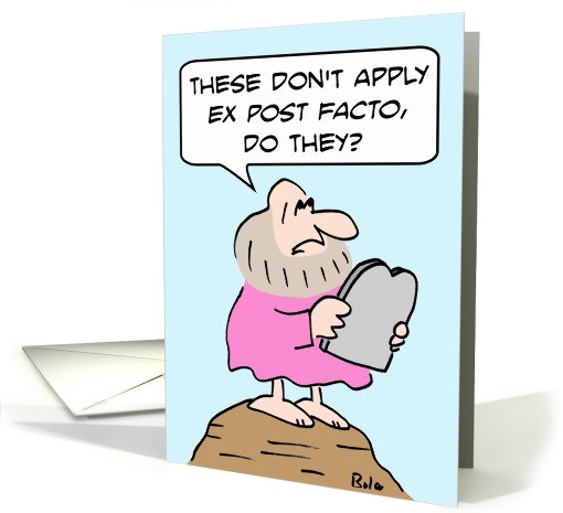 ex post facto moses, 10 Commandments card (610569)