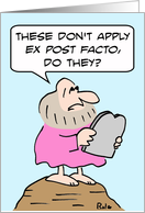 ex post facto moses, 10 Commandments card