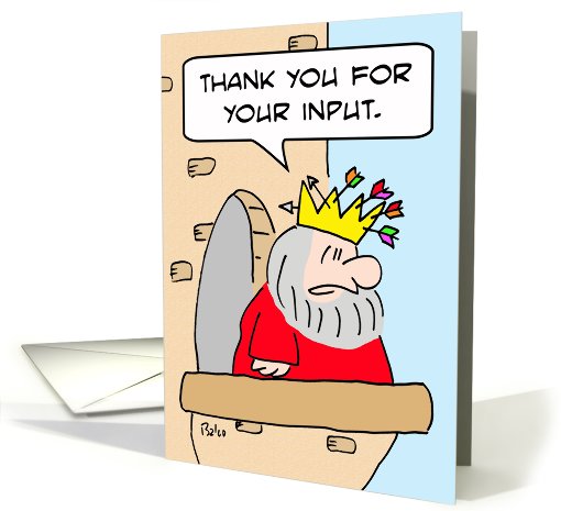 King thanks for input card (634143)