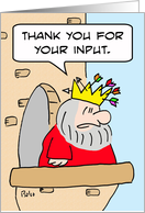 King thanks for input card